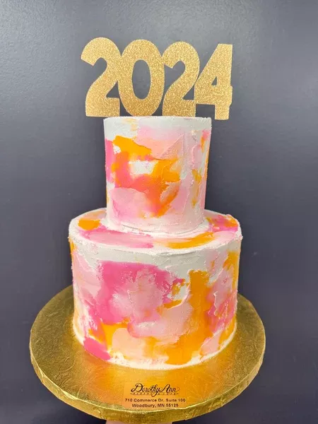 7-4"Grad Tiered Cake Painted Smear