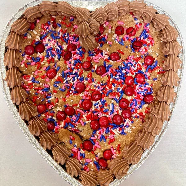 “9” Heart pan Chocolate Chip Cookie Cake