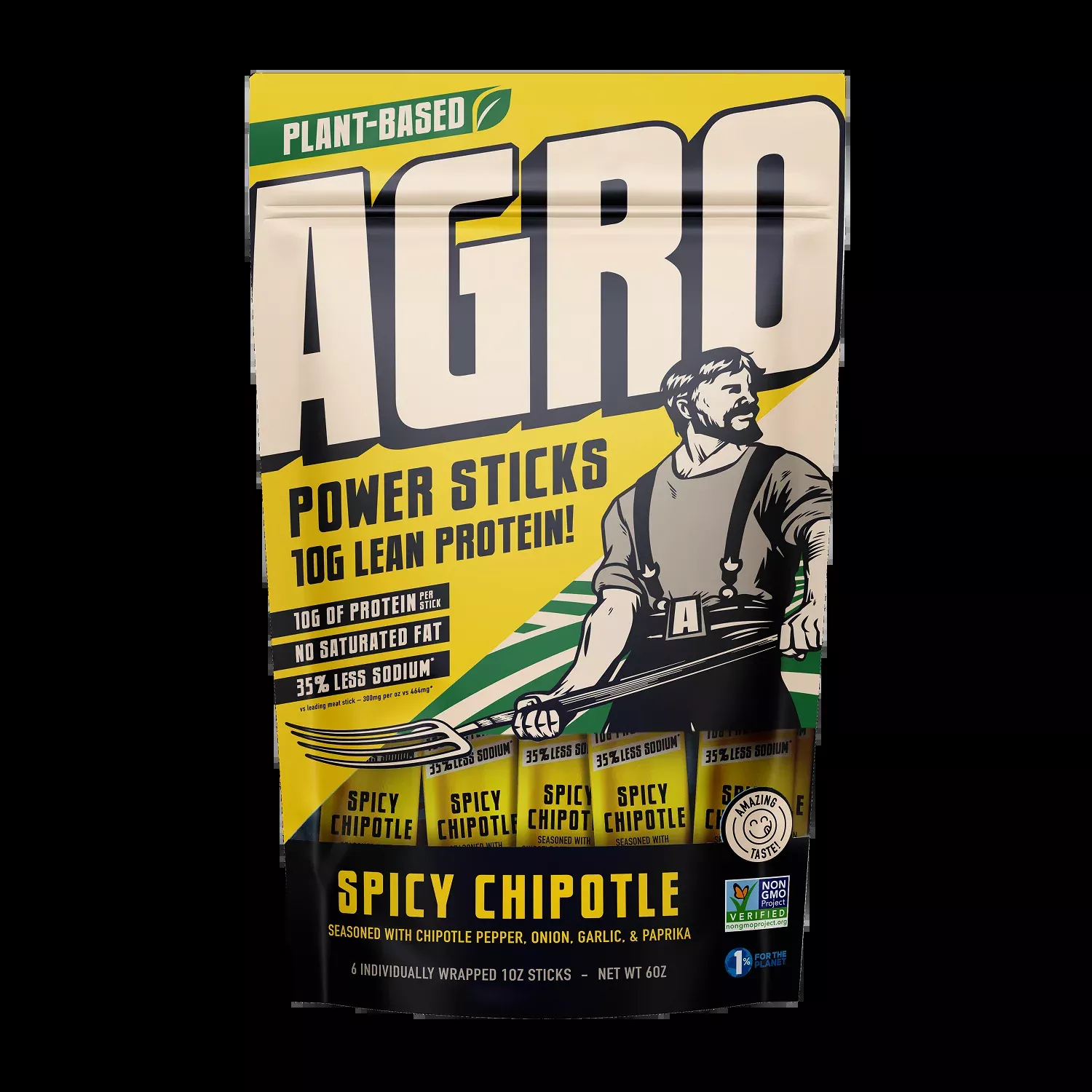 AGRO POWER Jerky Sticks - Spicy Chipotle. Multipack