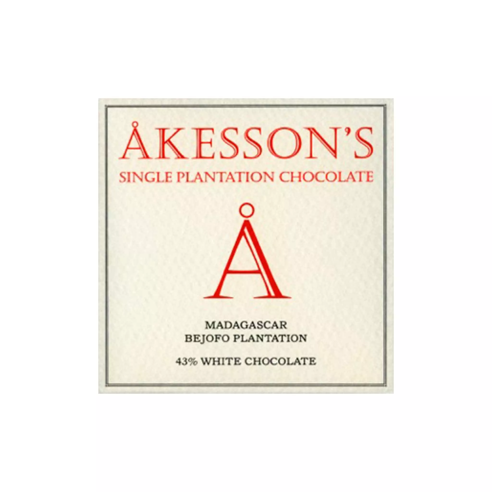 AKESSON'S MADAGASCAR WHITE CHOCOLATE 43% 60g