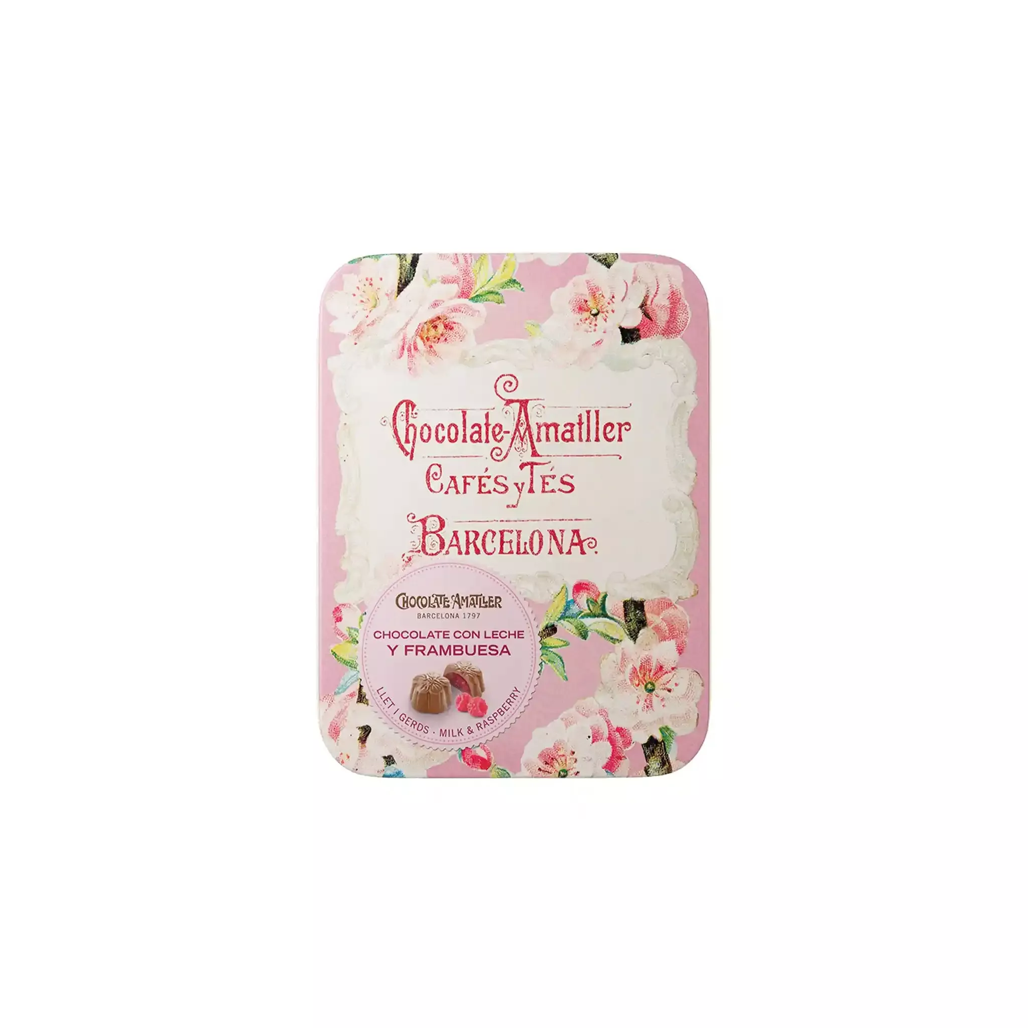 AMATLLER RASPBERRY MILK CHOCOLATE TIN 2.5 oz