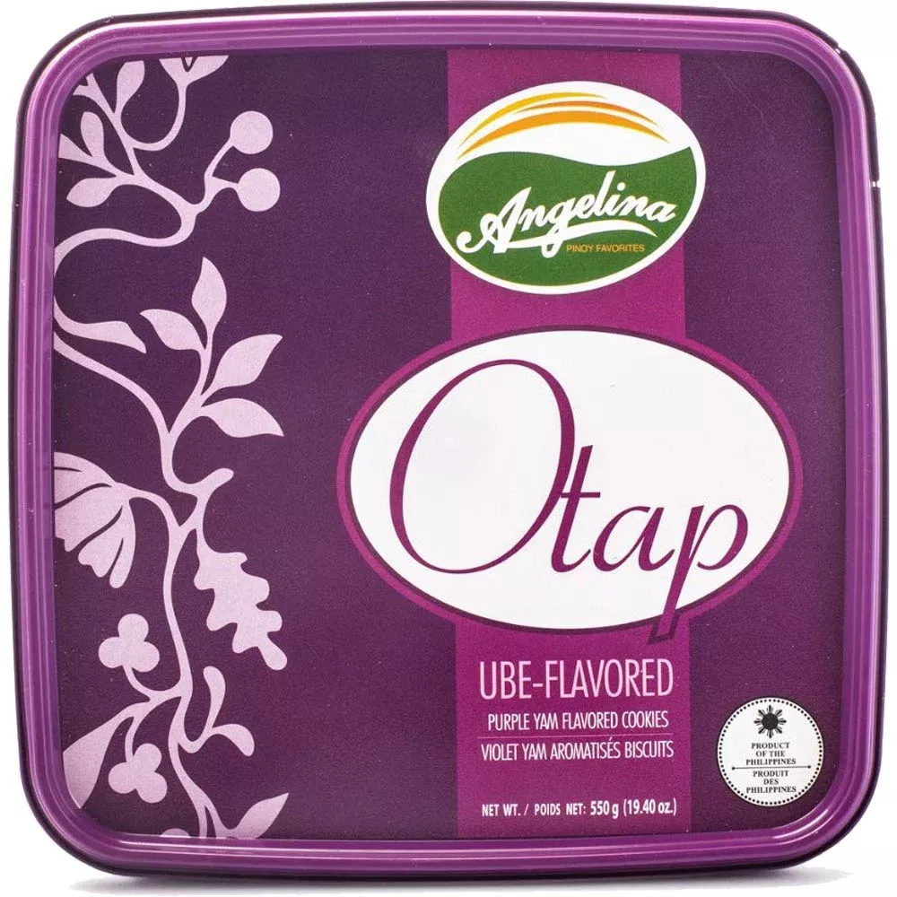 Angelina - Otap UBE Flavored - Purple Yam Flavored Cookies - 550 G
