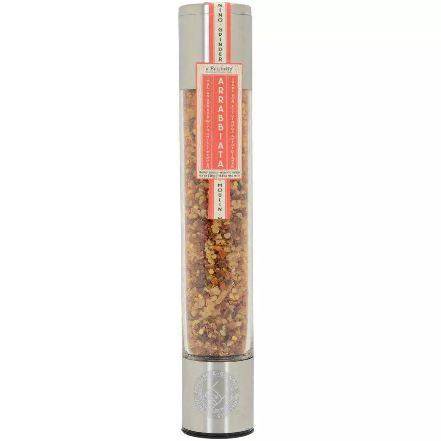 Arrabbiata, Sea Salt with Chilli Pepper Grinder