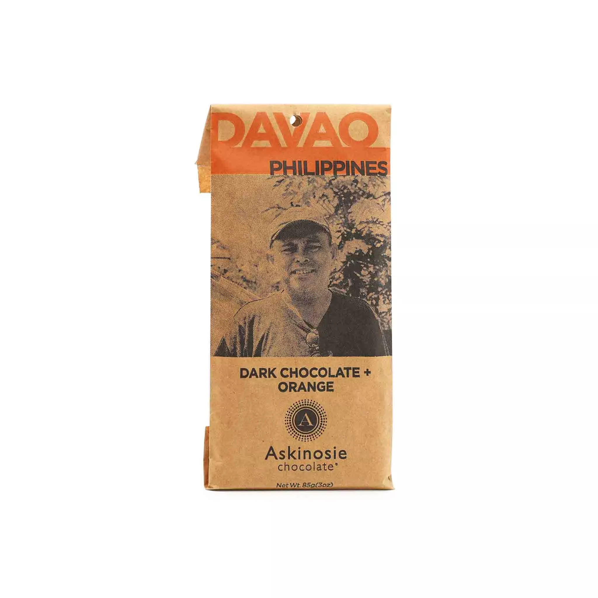 ASKINOSIE DARK CHOCOLATE WITH ORANGE 85g