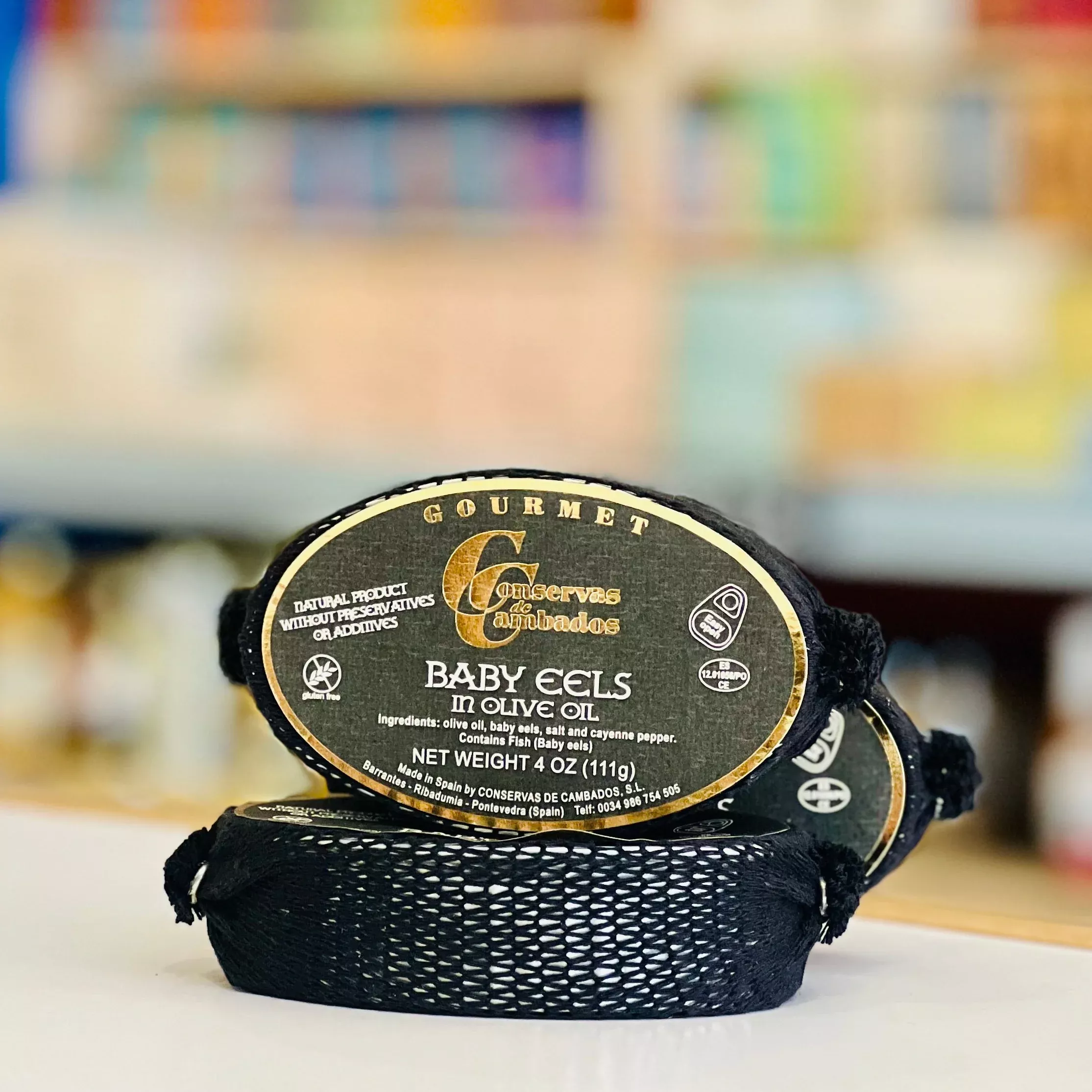 Baby Eels in Olive Oil