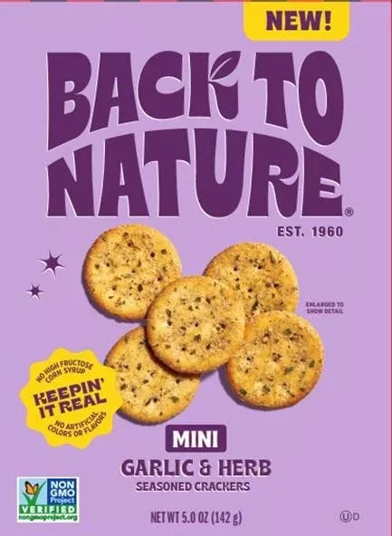 Back to Nature - Garlic & Herb Mini Crackers