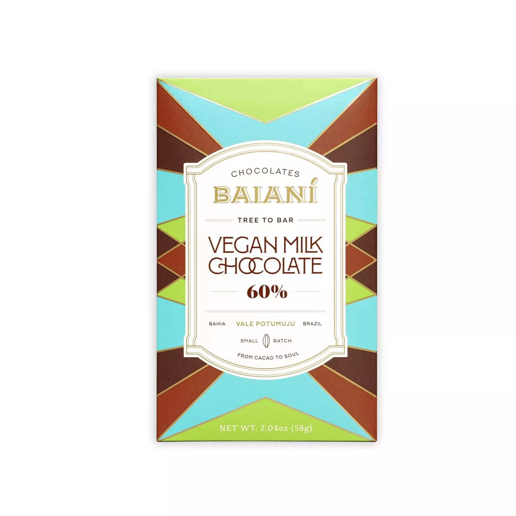 BAIANI VEGAN 60% MILK CHOCOLATE 58g