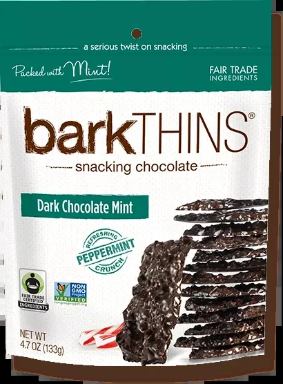 barkTHINS Snacking Dark Chocolate, Mint, 4.7 Ounce