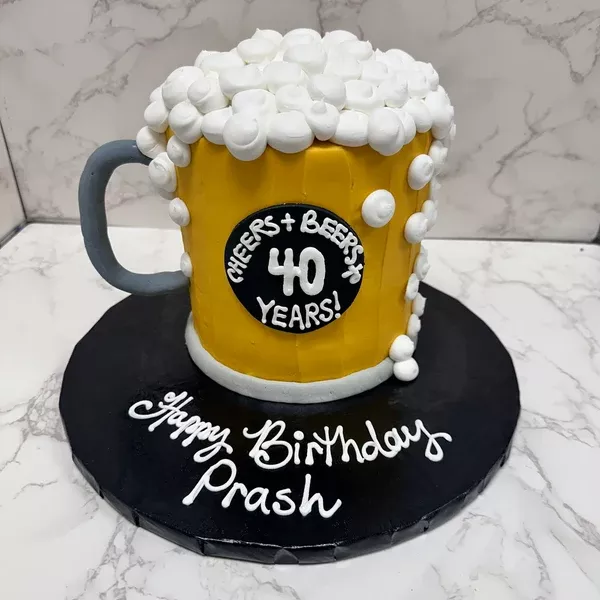 Beer Mug Cake (4 layer 6" cake)