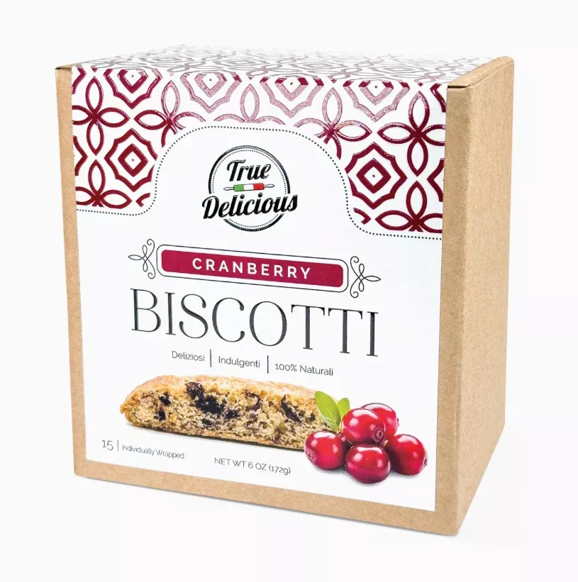 Biscotti Box Cranberry by True Delicious (6oz)