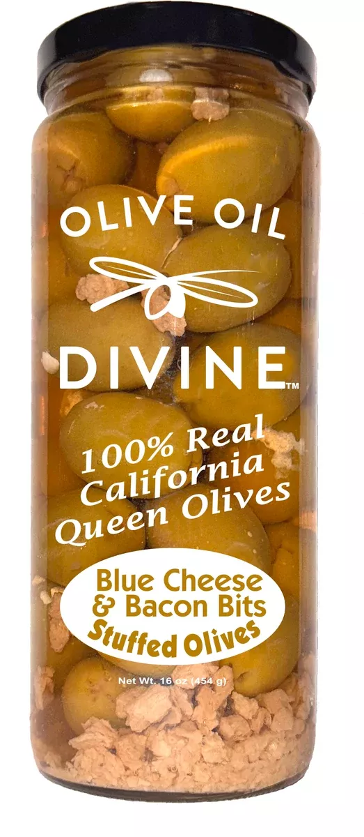 Blue Cheese & Bacon Bits Stuffed Queen Olives