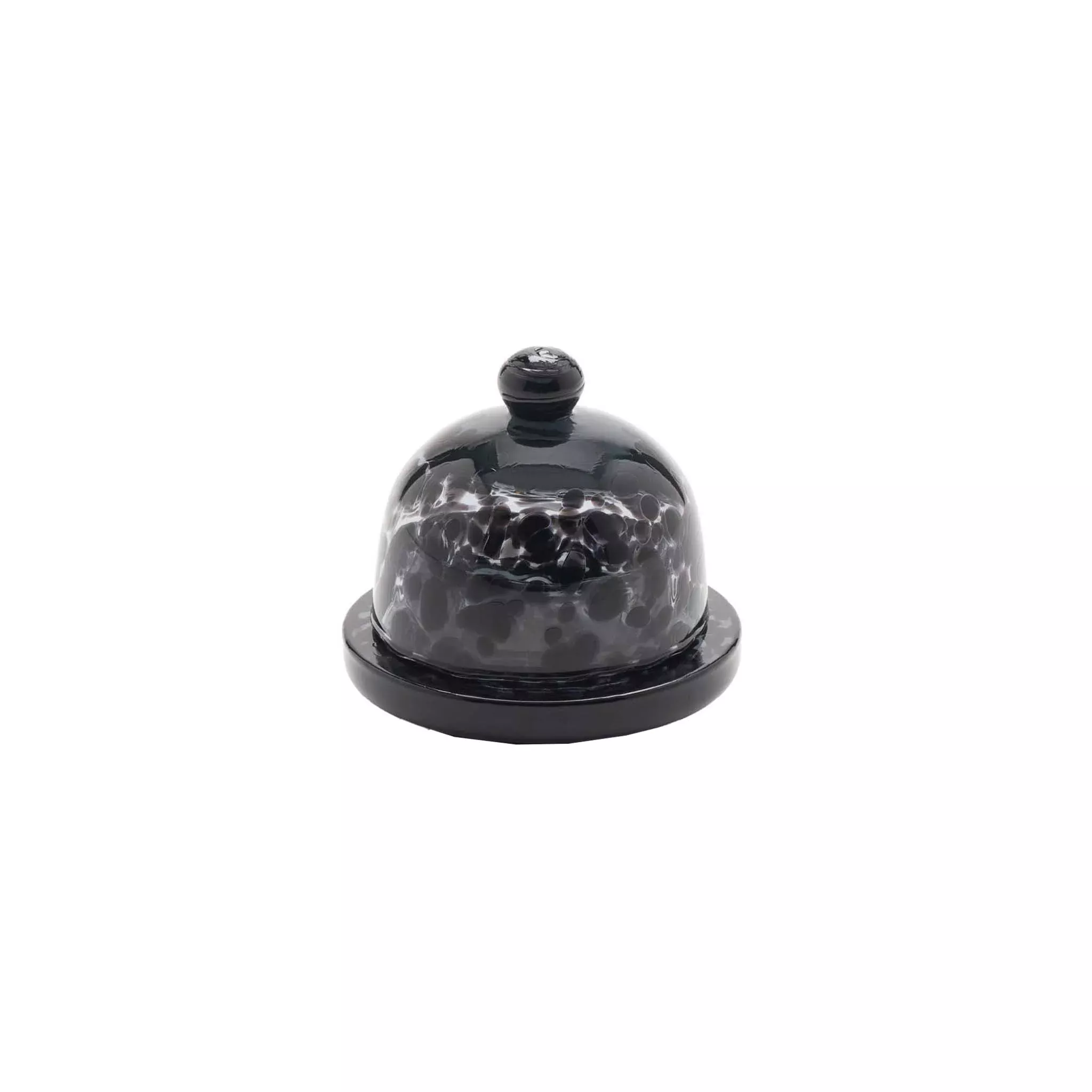 BLUE PHEASANT ANDREW BUTTER DISH - LEOPARD