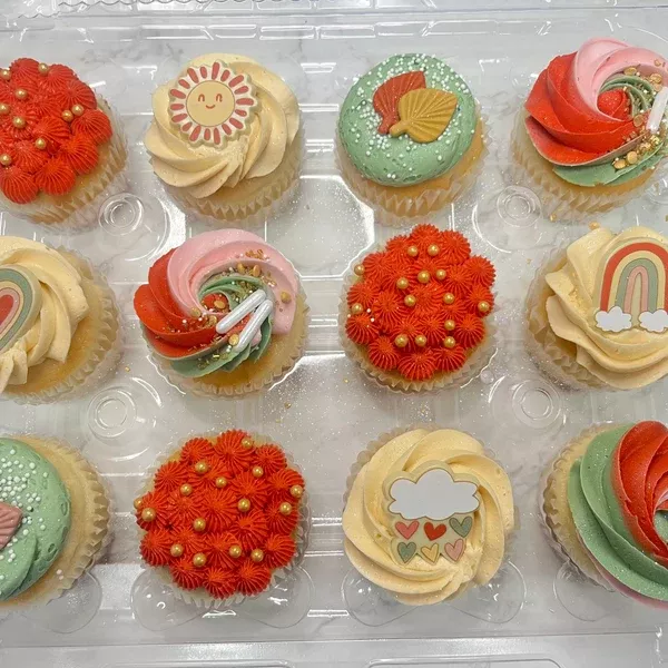Boho Design Dozen Cupcakes