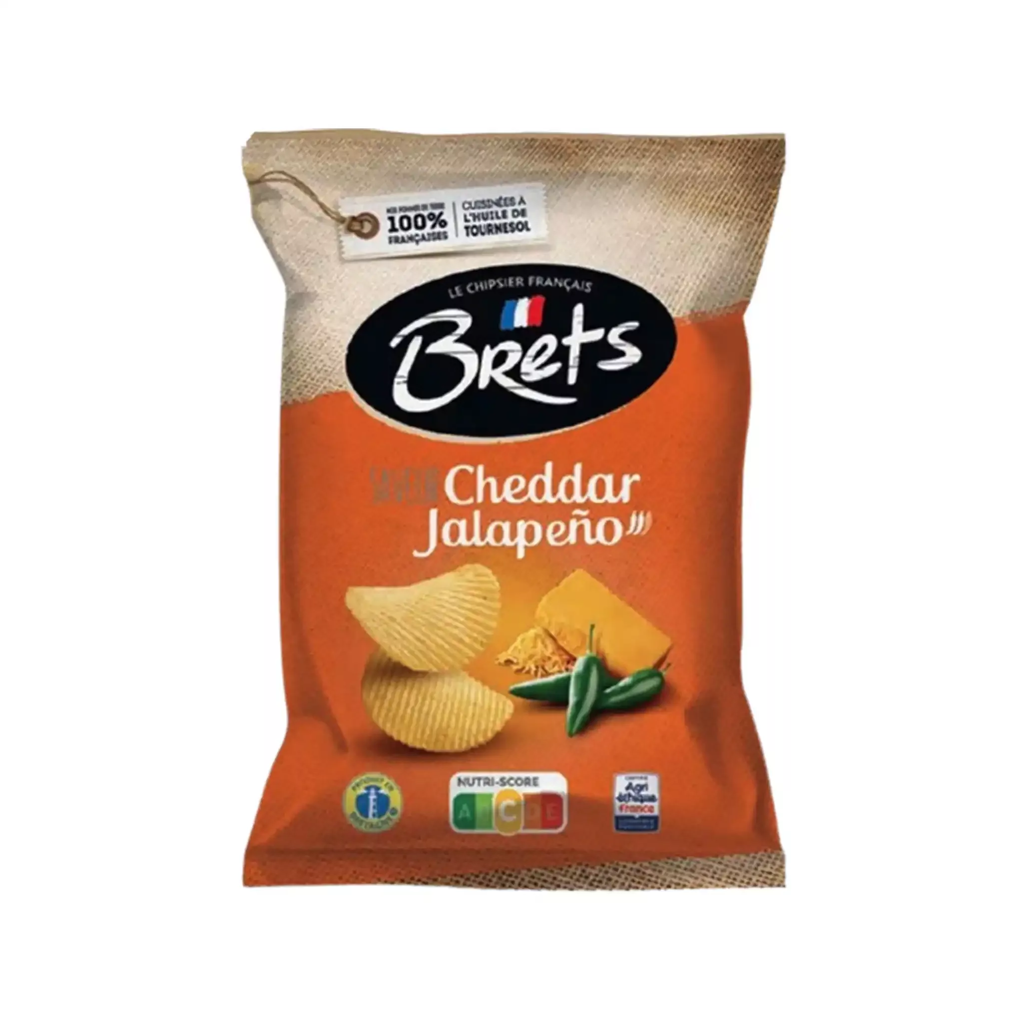 BRETS CHEDDAR JALAPENO CHIPS 125g