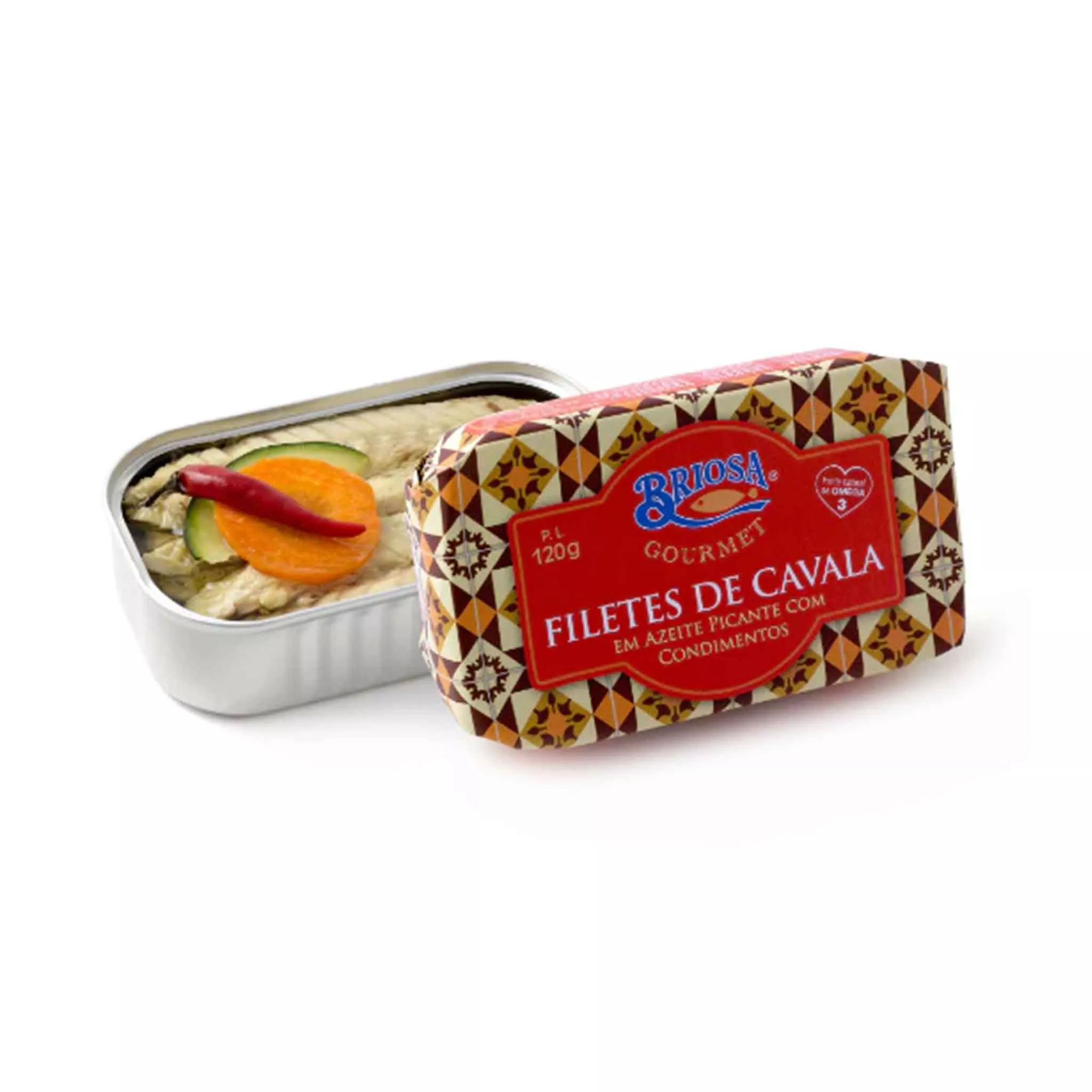 BRIOSA SPICED MACKEREL FILLETS IN OLIVE OIL 120g
