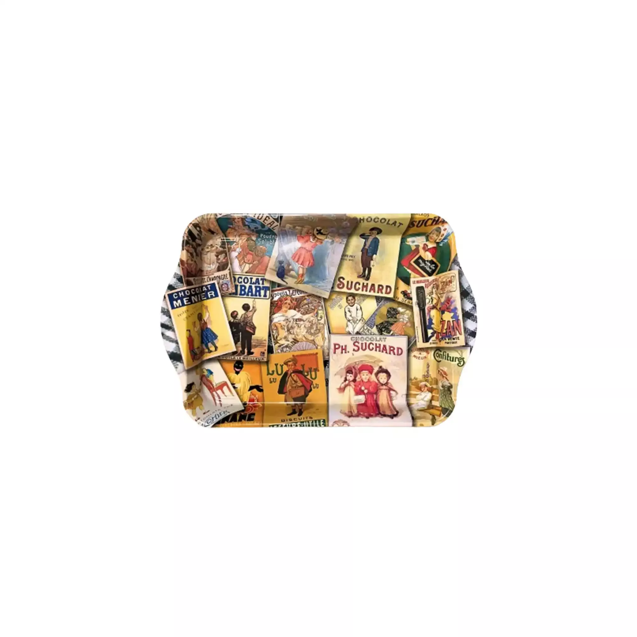 CARTEXPO "PATCHWORK CHOCOLAT" SMALL METAL TRAY