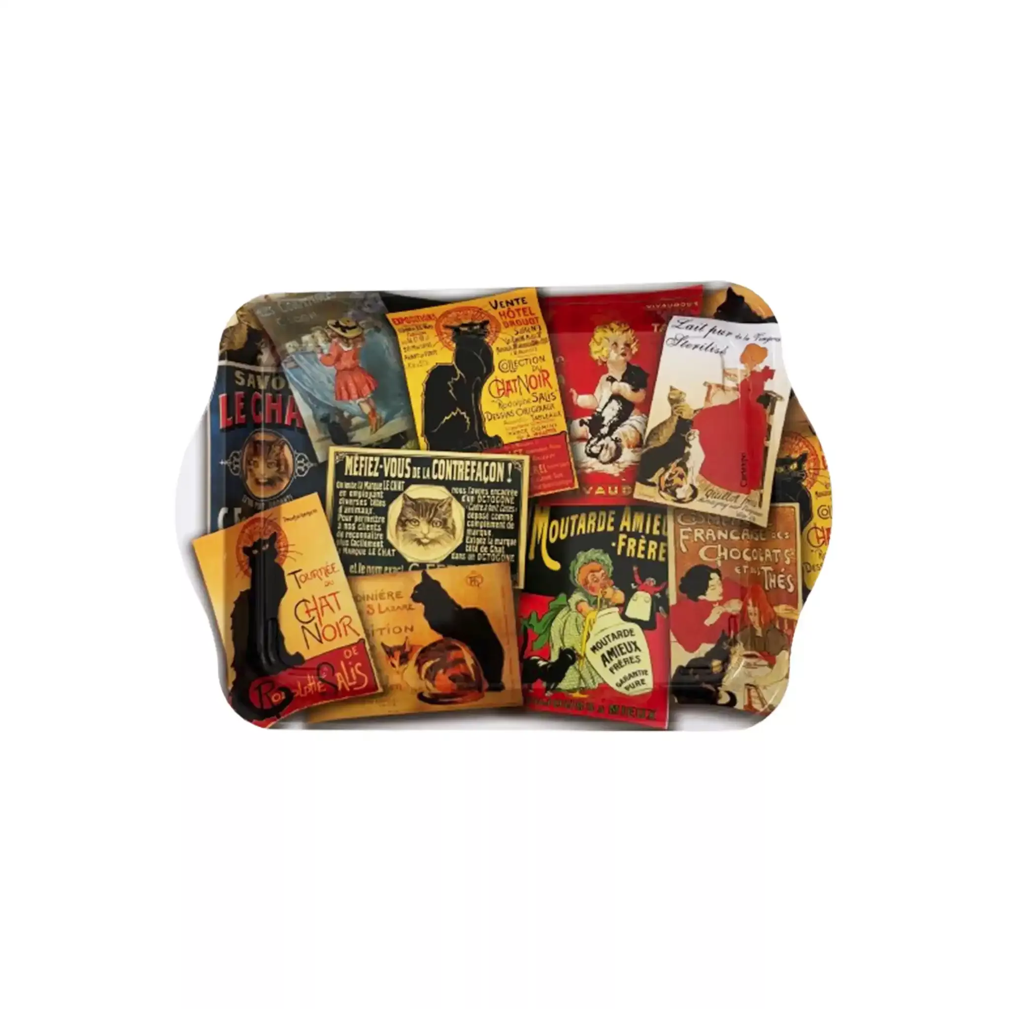 CARTEXPO "PATCHWORK LES CHAT" SMALL METAL TRAY