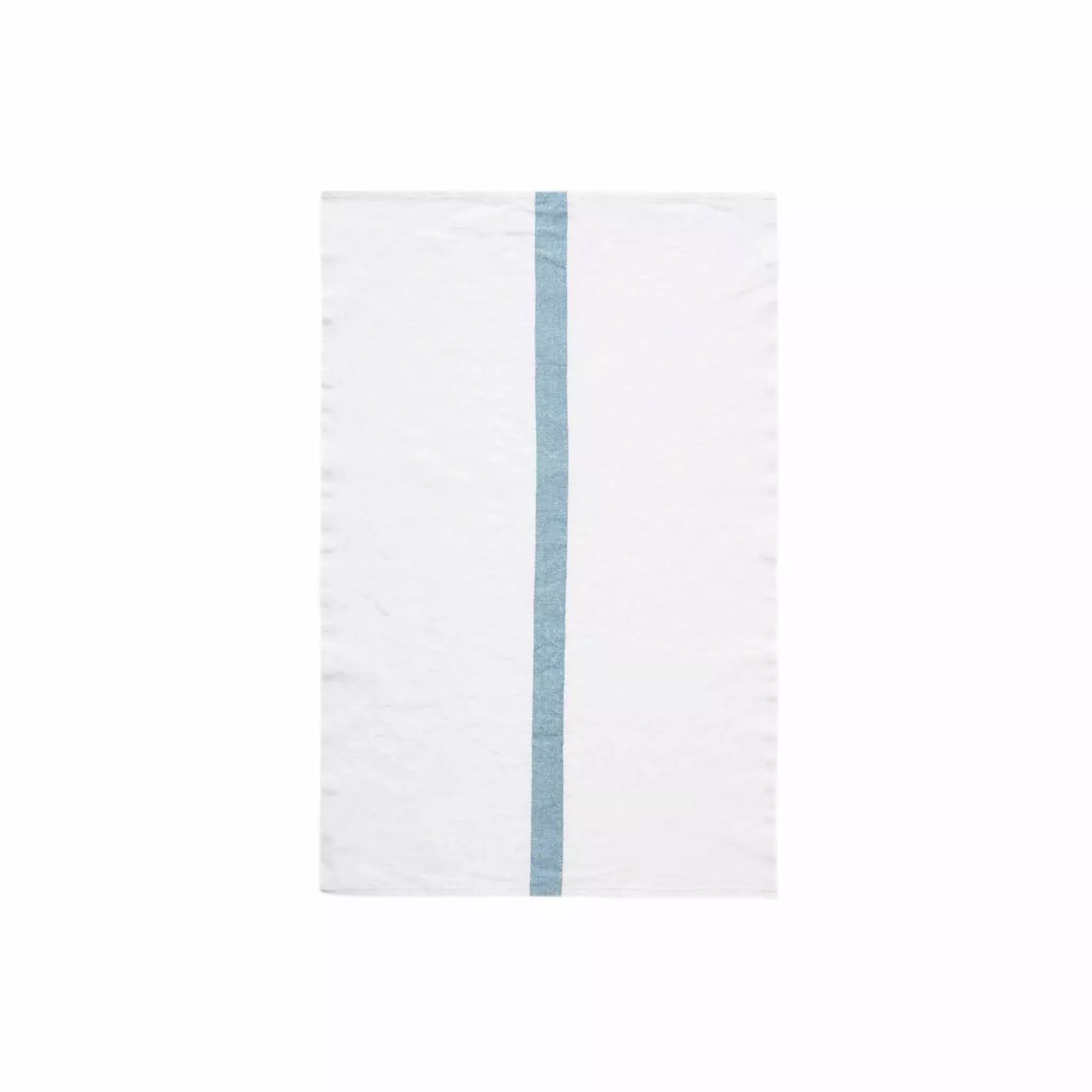 CHARVET EDITIONS DOUDOU TEA TOWEL - WHITE/AQUA