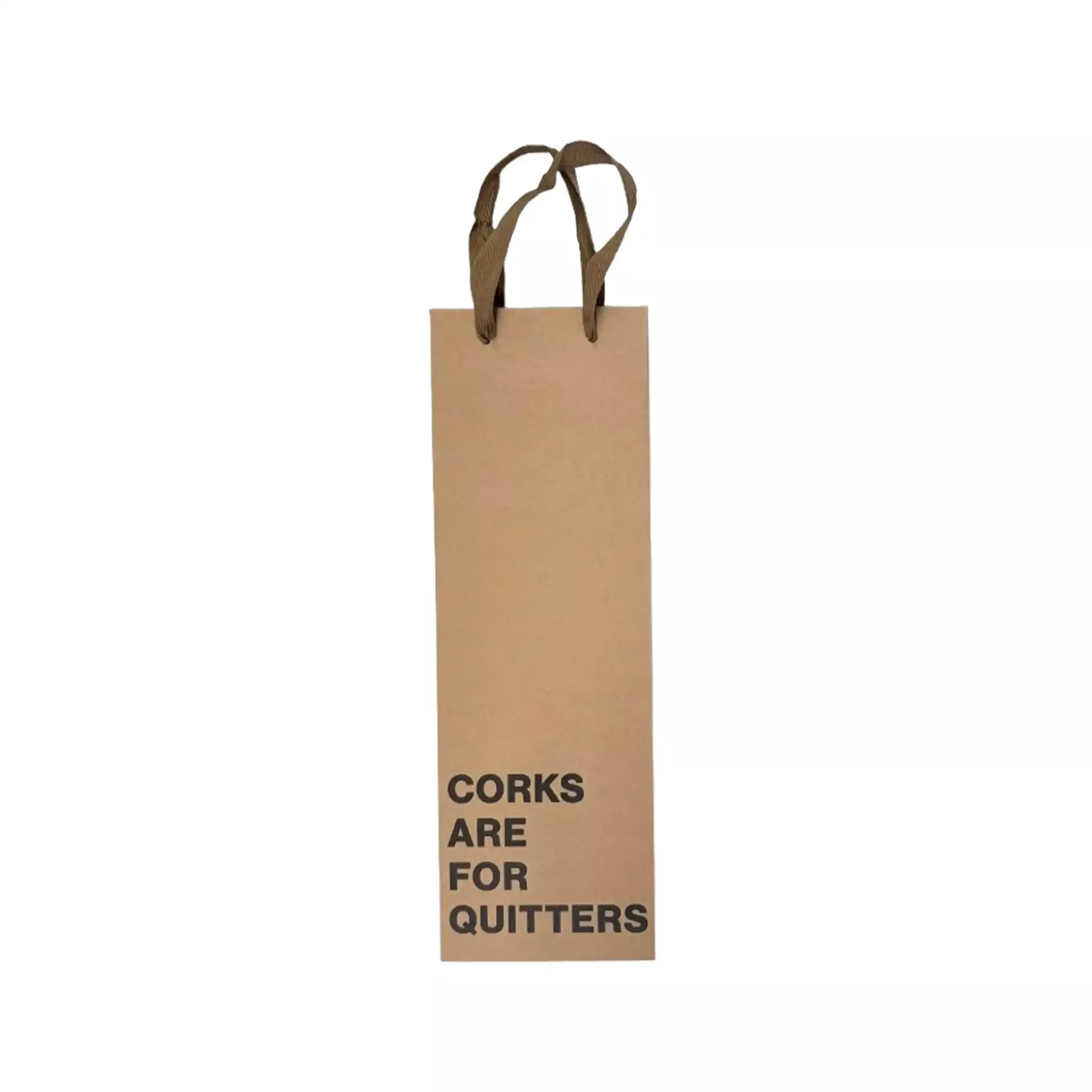 "CORKS ARE FOR QUITTERS" WINE GIFT BAG