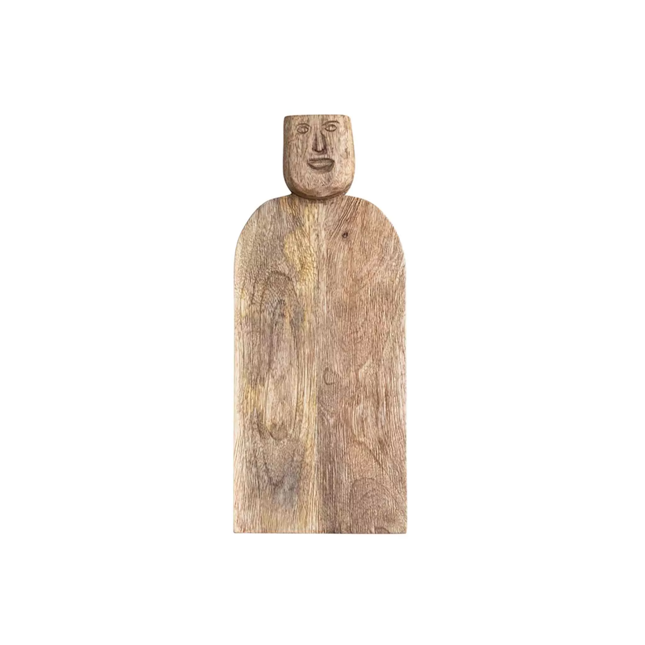 CREATIVE CO-OP MEDIUM WOOD CHEESE & CUTTING BOARD WITH FACE HANDLE