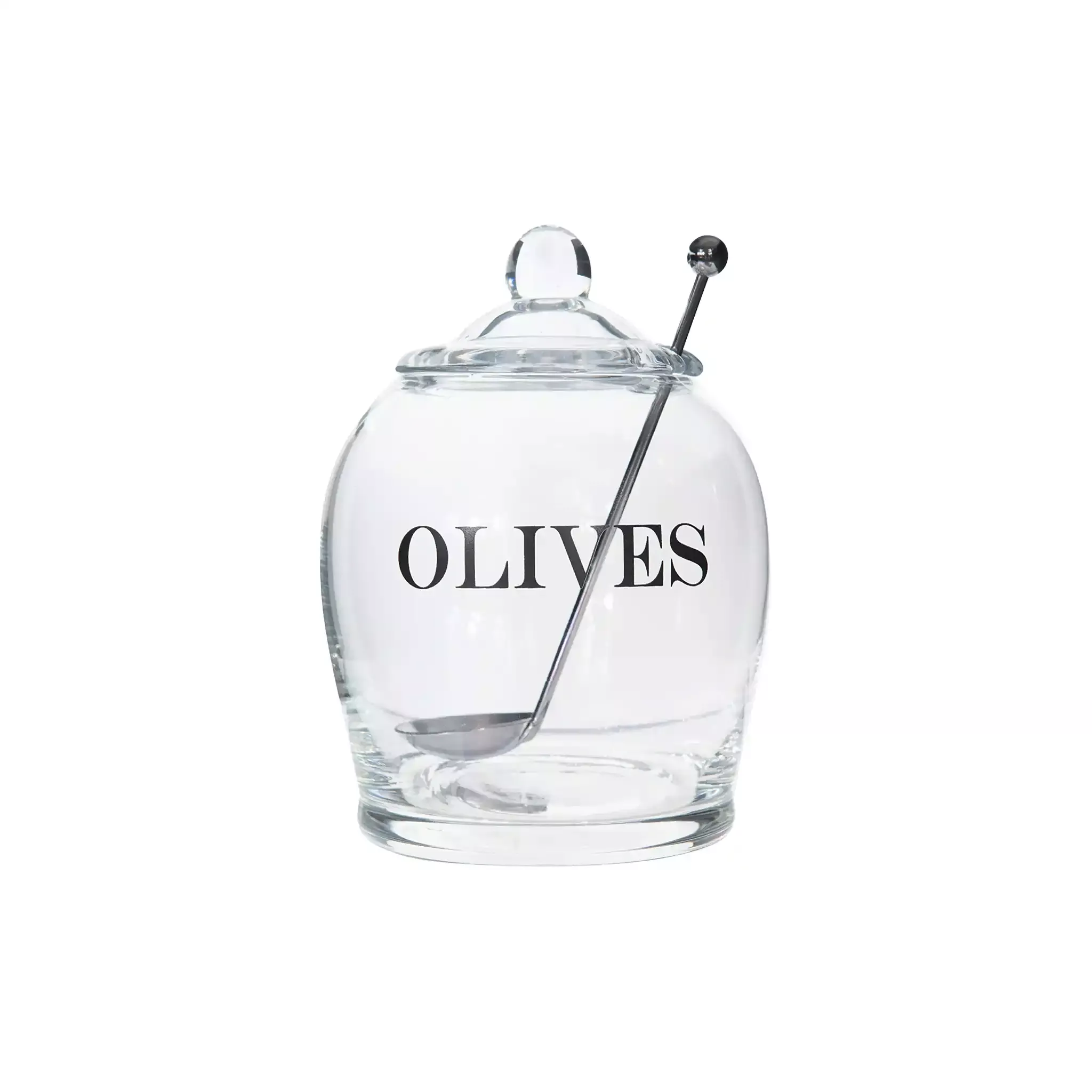 CREATIVE CO-OP OLIVE JAR WITH SPOON