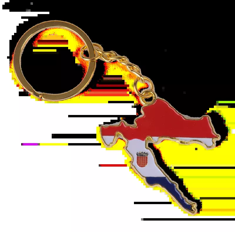 Croatia Country Shape Keychain