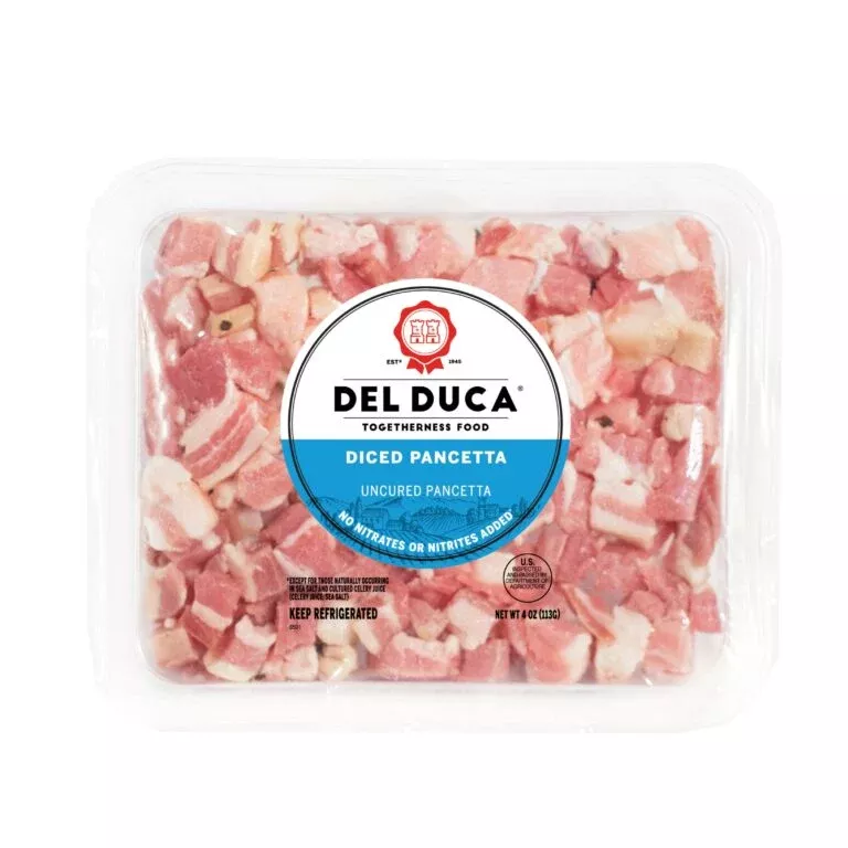 Del Duca Diced Pancetta, 4 oz
