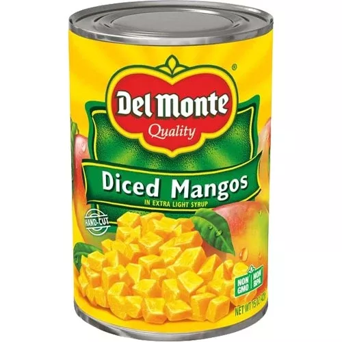 Del Monte - Diced Mangos in Extra Light Syrup - 15 OZ