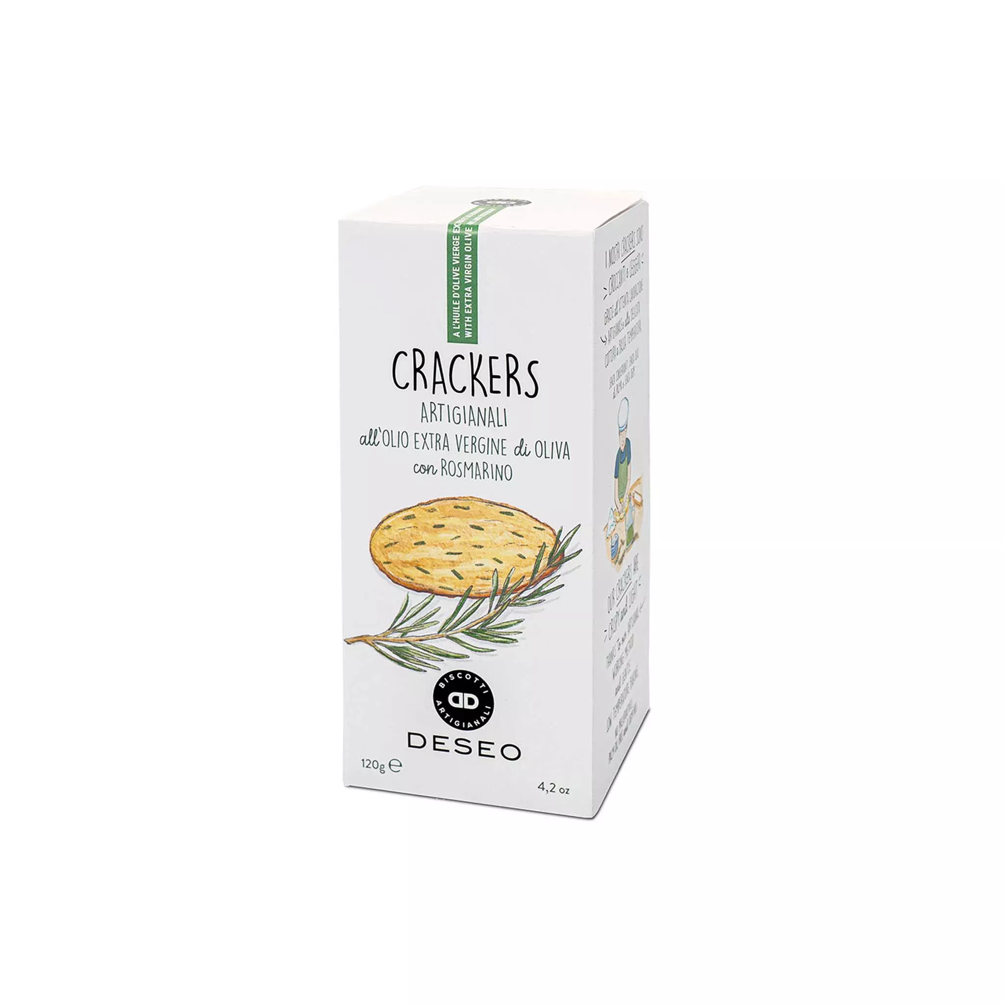 DESEO EVOO ROSEMARY CRACKERS 120g