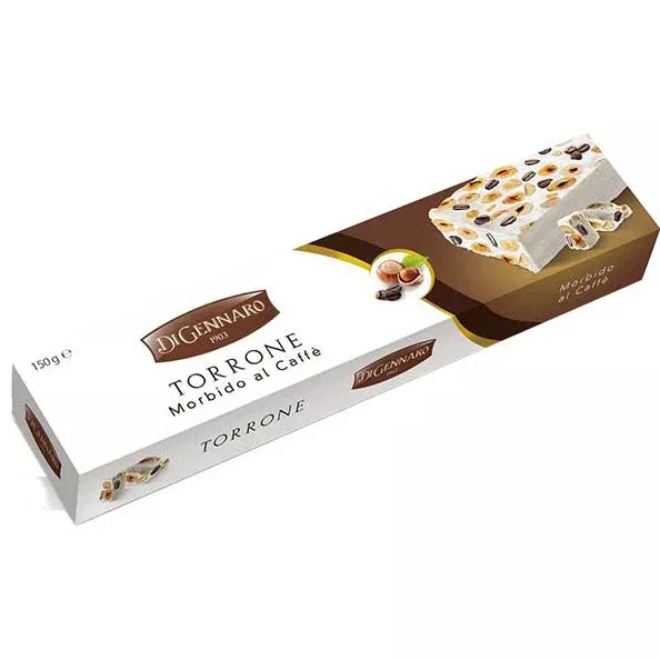 DiGennaro Torrone Soft Hazelnuts & Coffee (Caffe), Soft Nougat, 150g