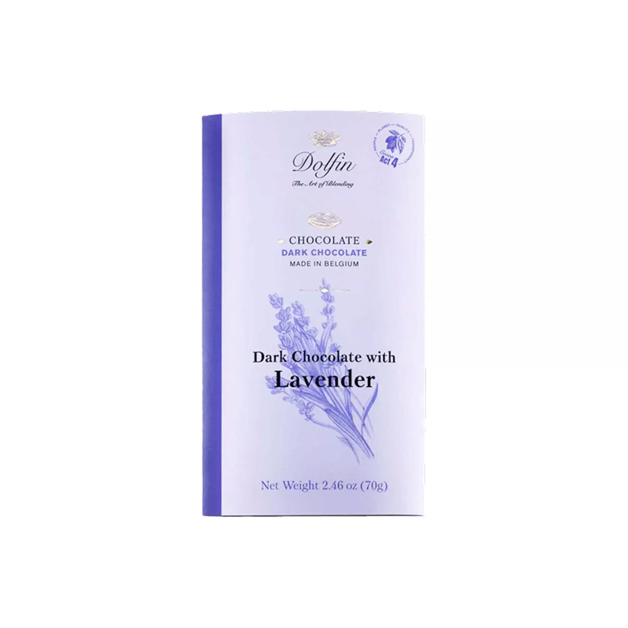DOLFIN DARK CHOCOLATE WITH LAVENDER 70g