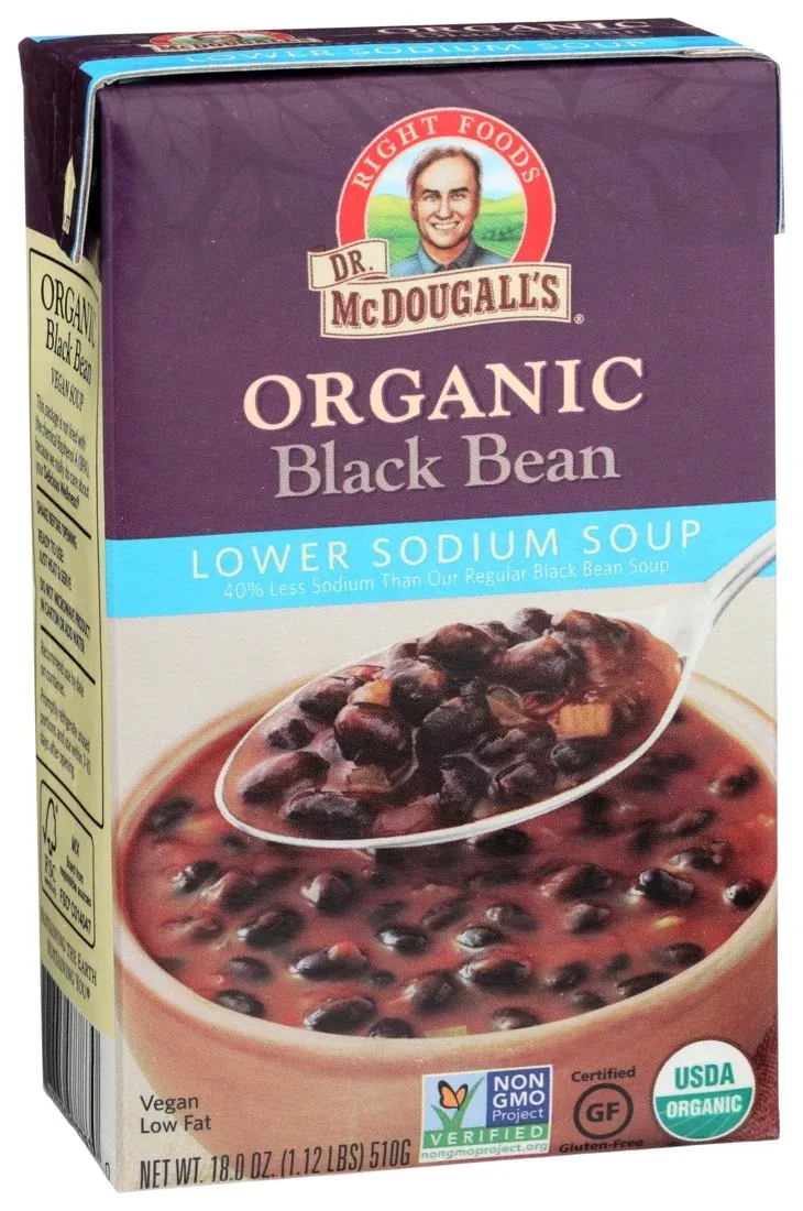 Dr McDougall's - Black Bean Soup Lower Sodium