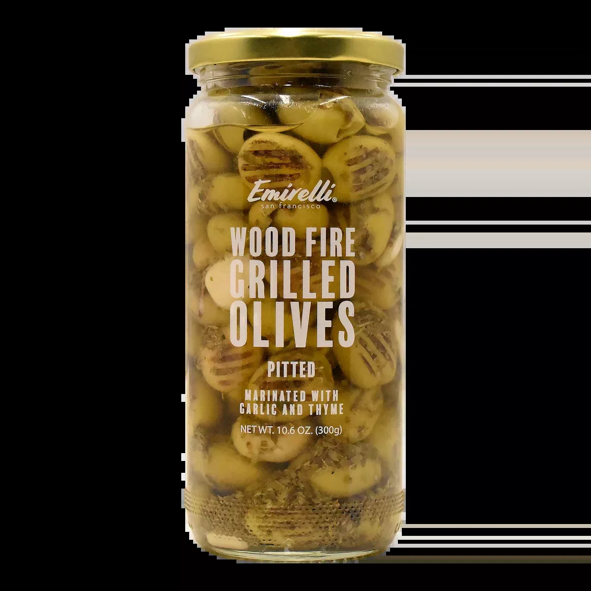 Emirelli Wood Fire Grilled Olives - Pitted