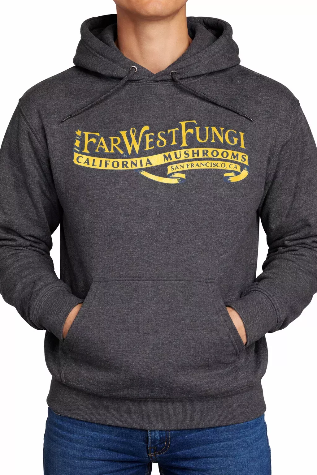 Far West Fungi Banner Hoodie (Grey)