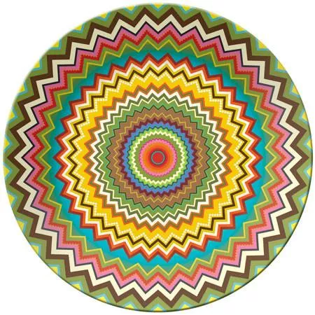 French Bull Mosaic Round Platter