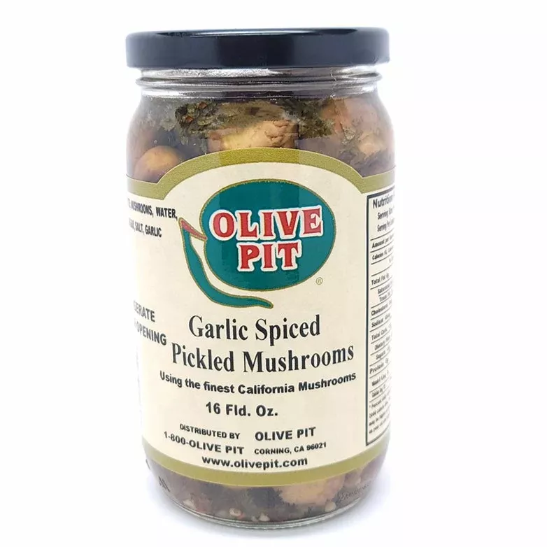 Garlic Spiced Pickled Mushrooms