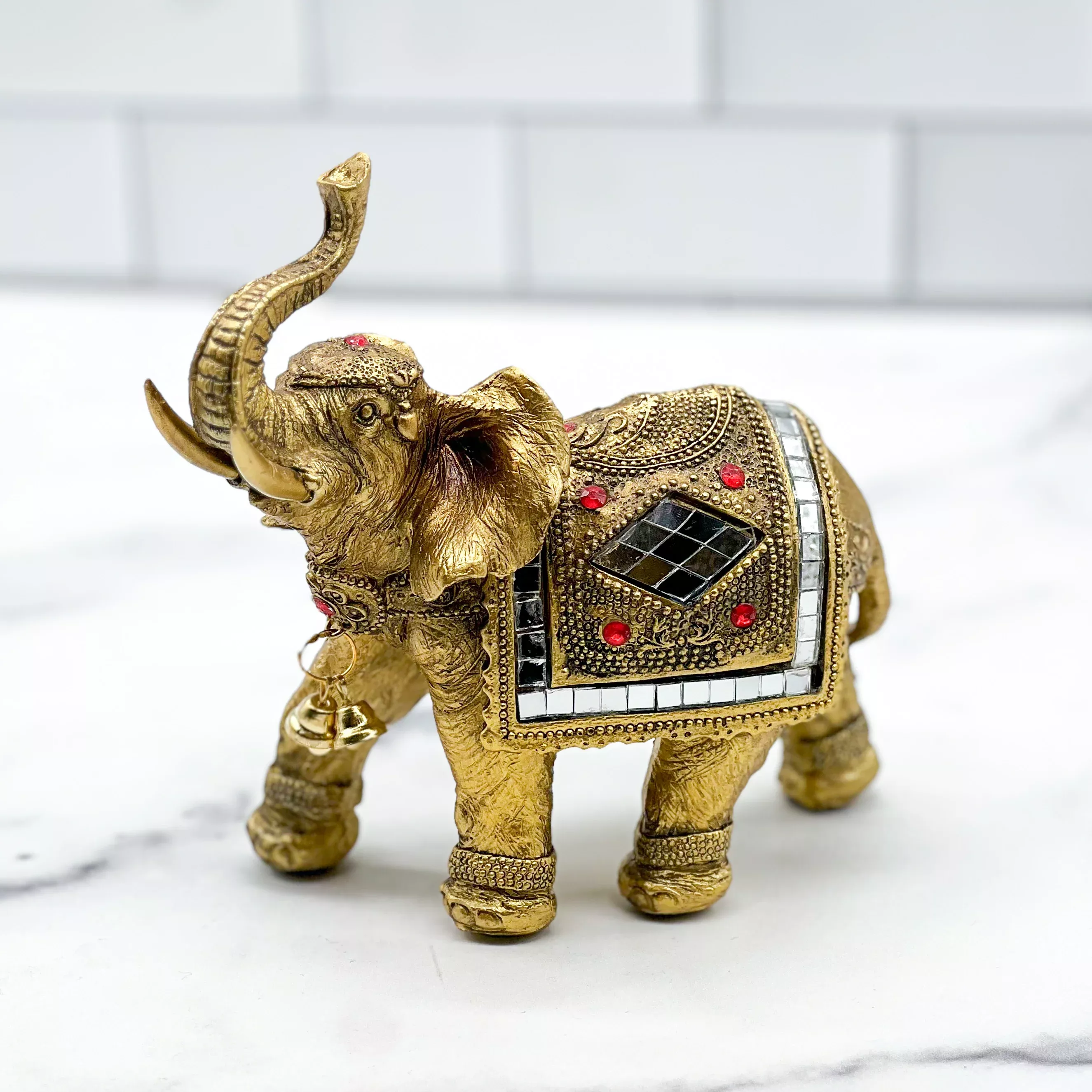 Gold Elephant Medium Gold Blanket