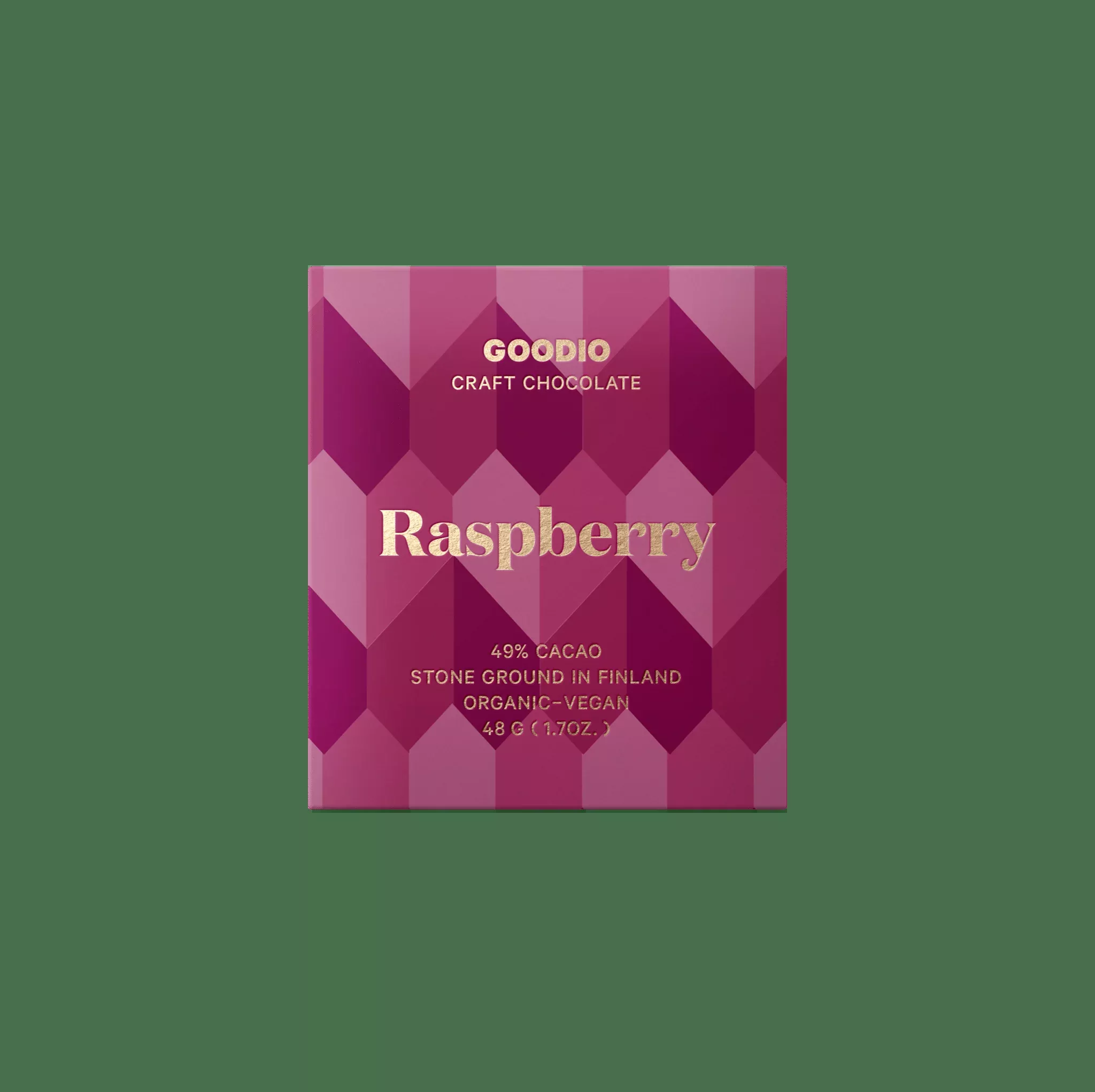 GOODIO RASPBERRY CRAFT CHOCOLATE 49% 48g