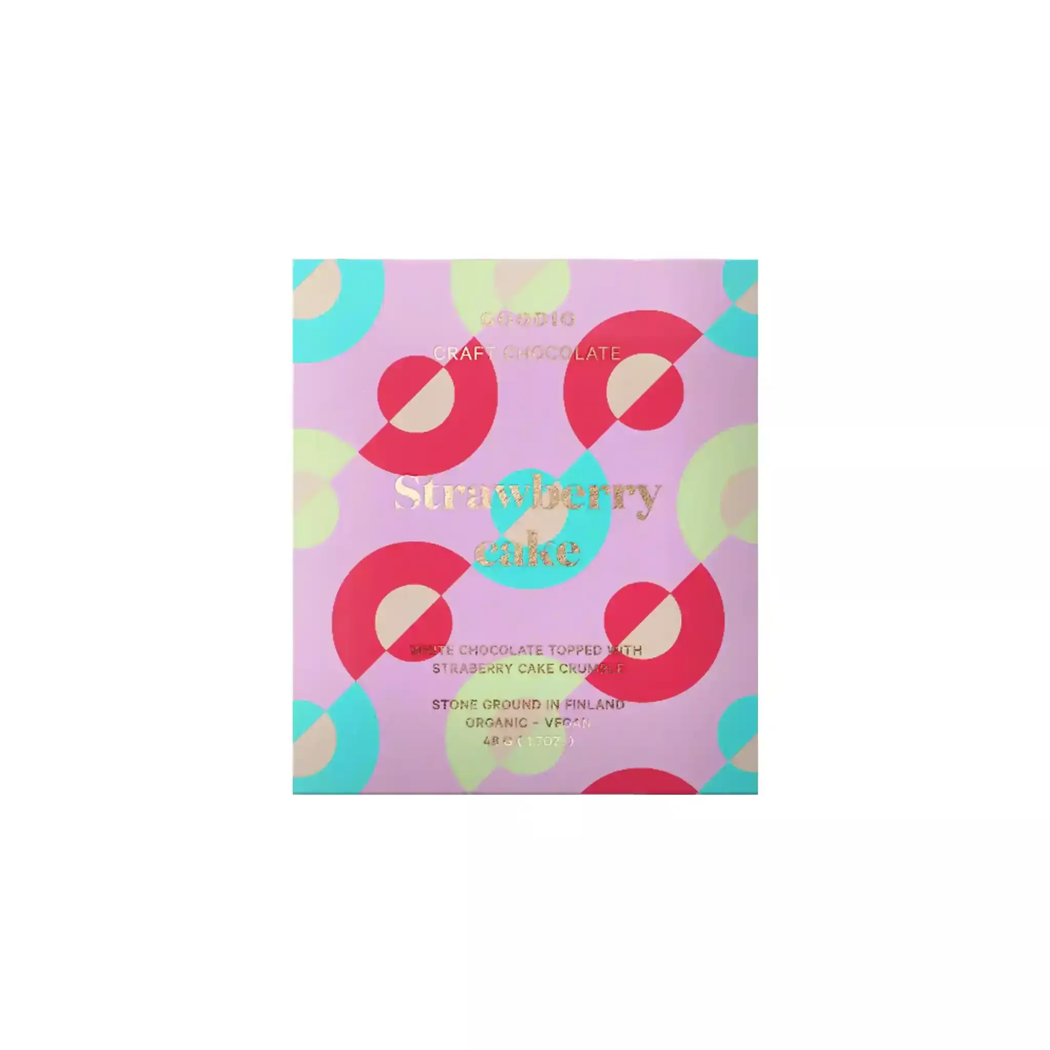 GOODIO STRAWBERRY CAKE WHITE CHOCOLATE 48g