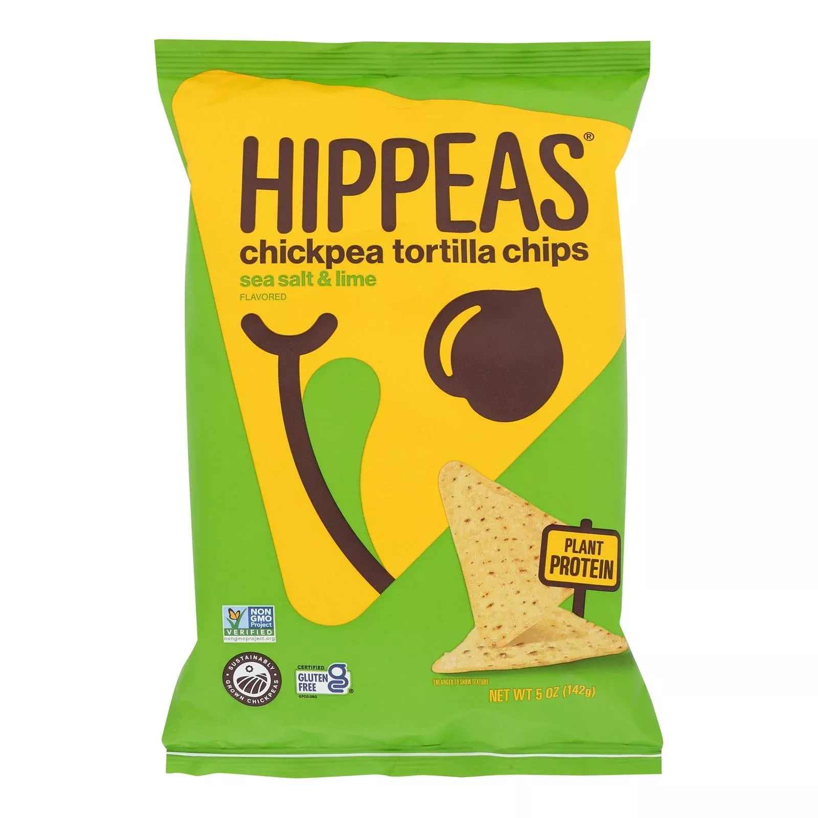 Hippeas Sea Salt & Lime Tortilla Chips - 12 Pack - 5 Oz. Each