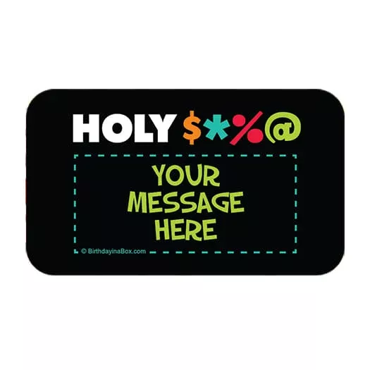 Holy Bleep Milestone Personalized Rectangular Stickers (18 Stickers)