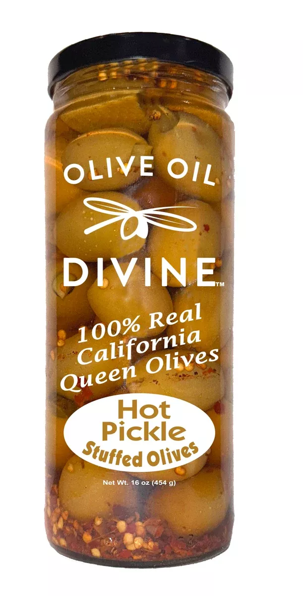 Hot Pickle Stuffed Queen Olives