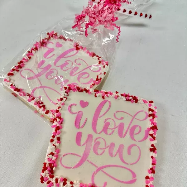 'I love you' Creative Cookie