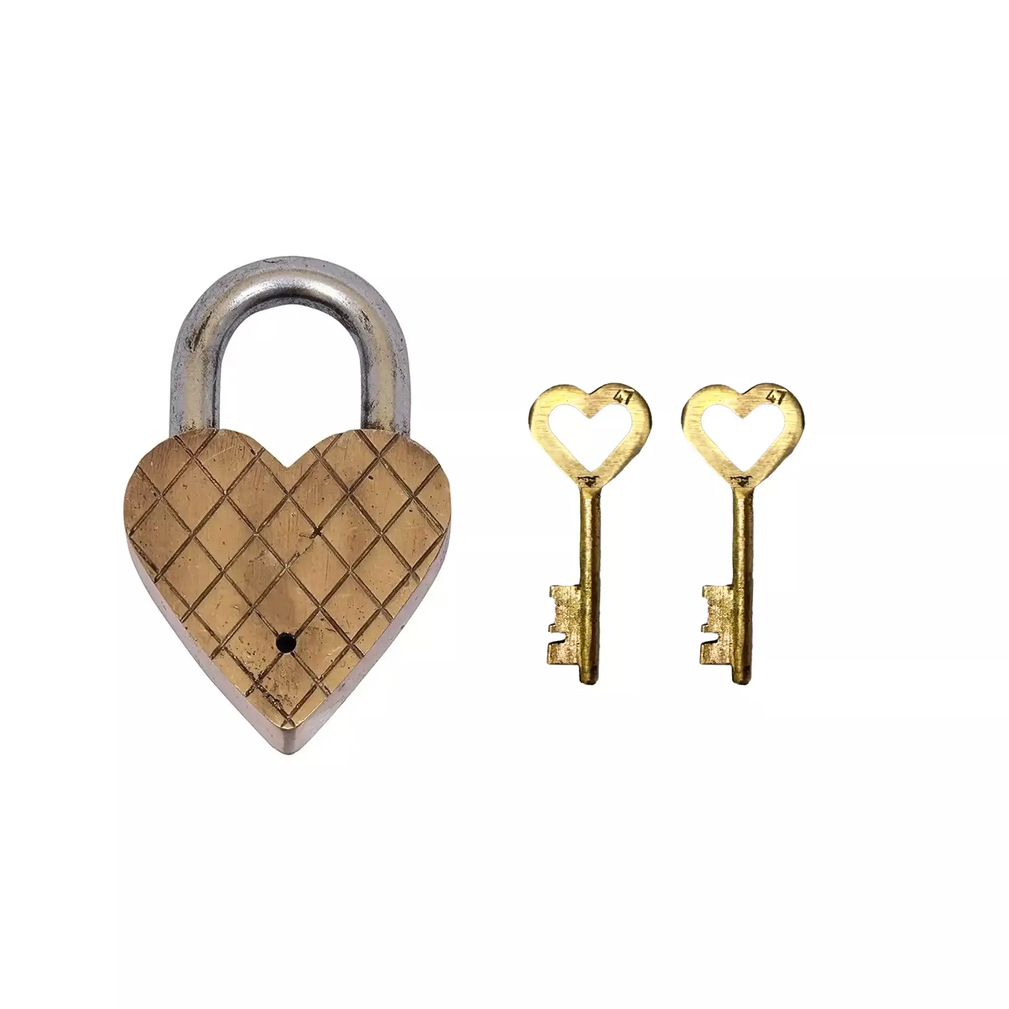 INDUS HEART LOCK WITH TWO KEYS