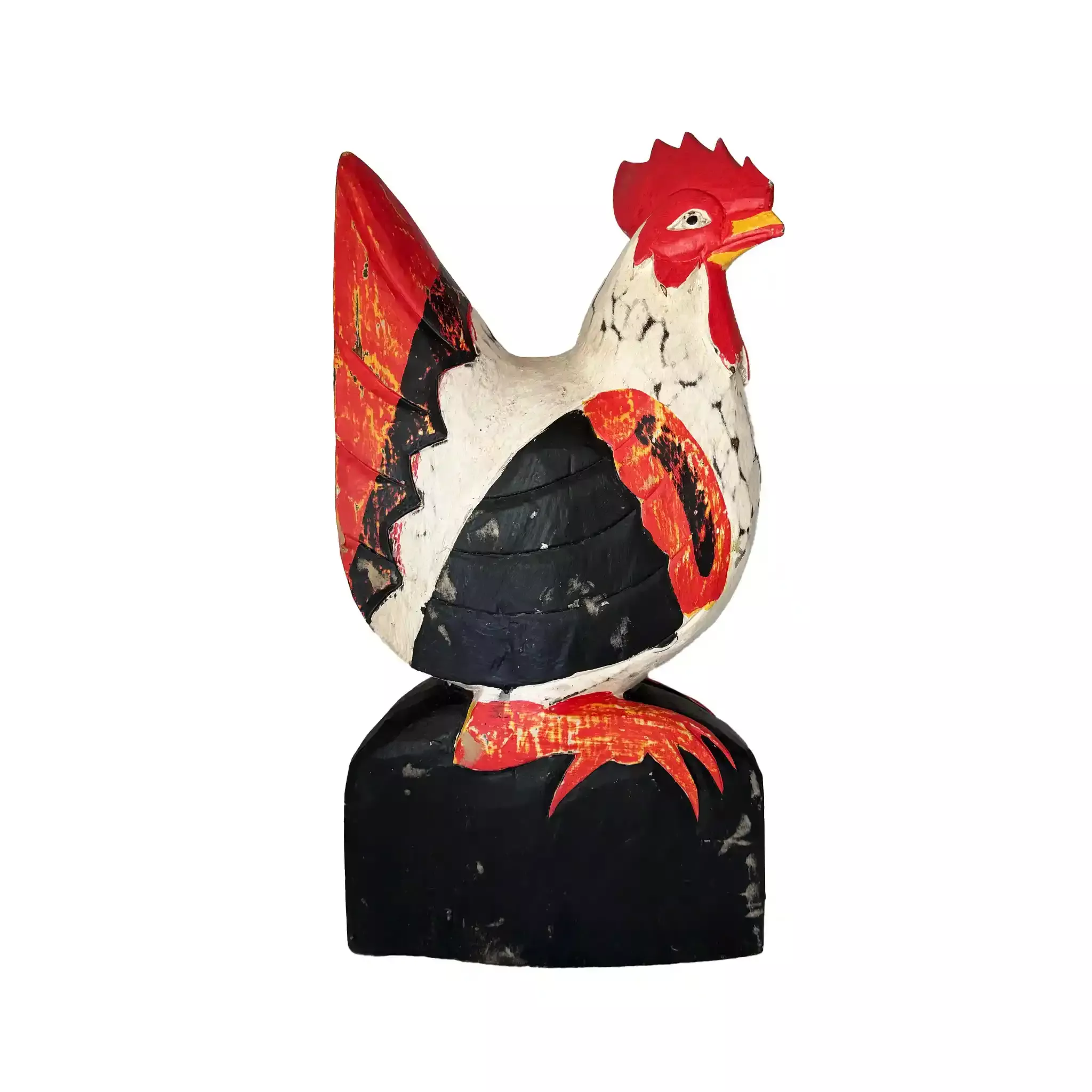INDUS WOODEN ROOSTER - RED
