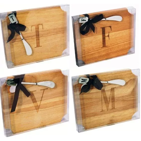 Initial Cutting Board & Spreader