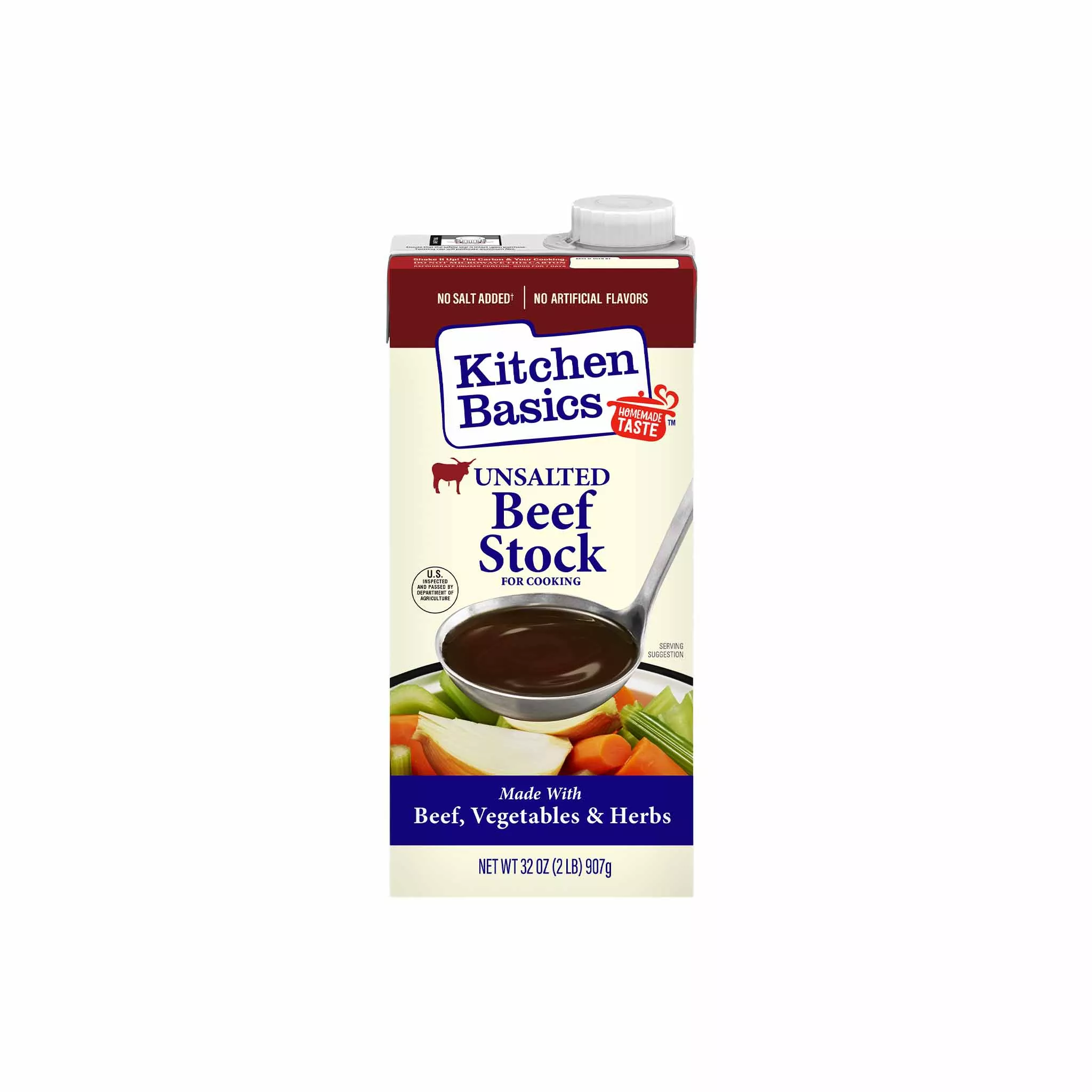 KITCHEN BASICS UNSALTED BEEF STOCK 32oz