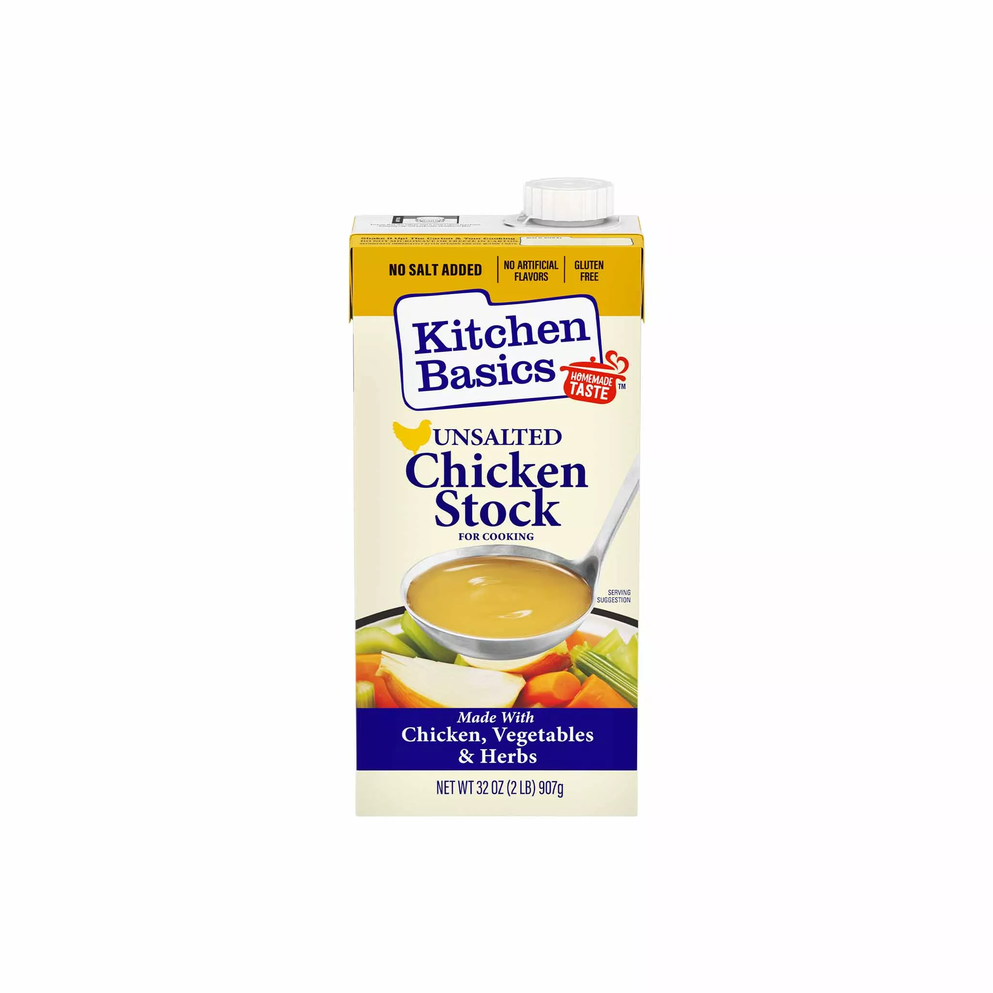 KITCHEN BASICS UNSALTED CHICKEN STOCK 32oz