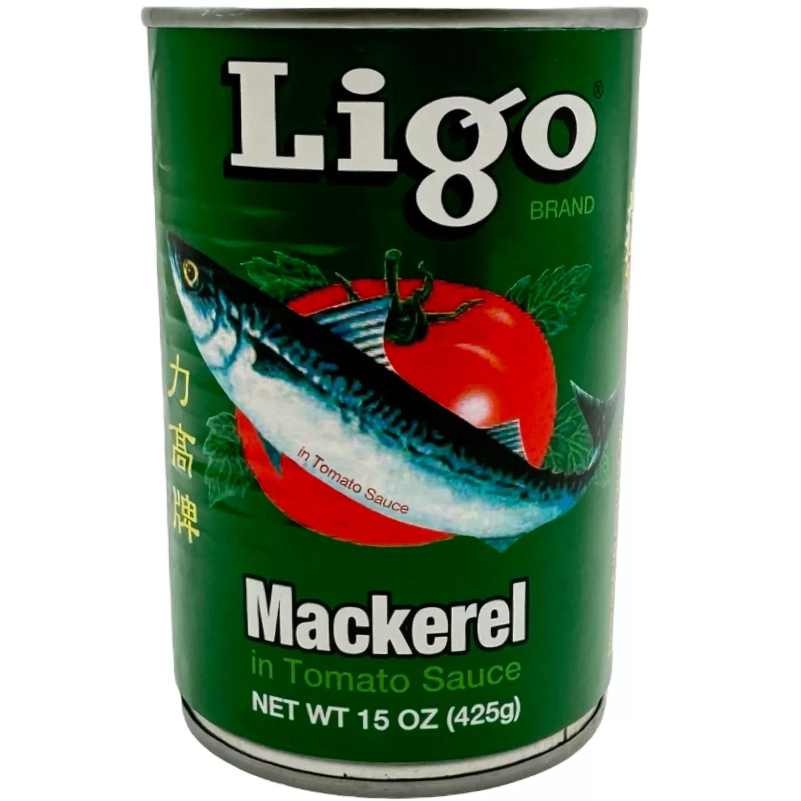 Ligo -Mackerel in Water in Tomato Sauce - 15 OZ (GREEN)
