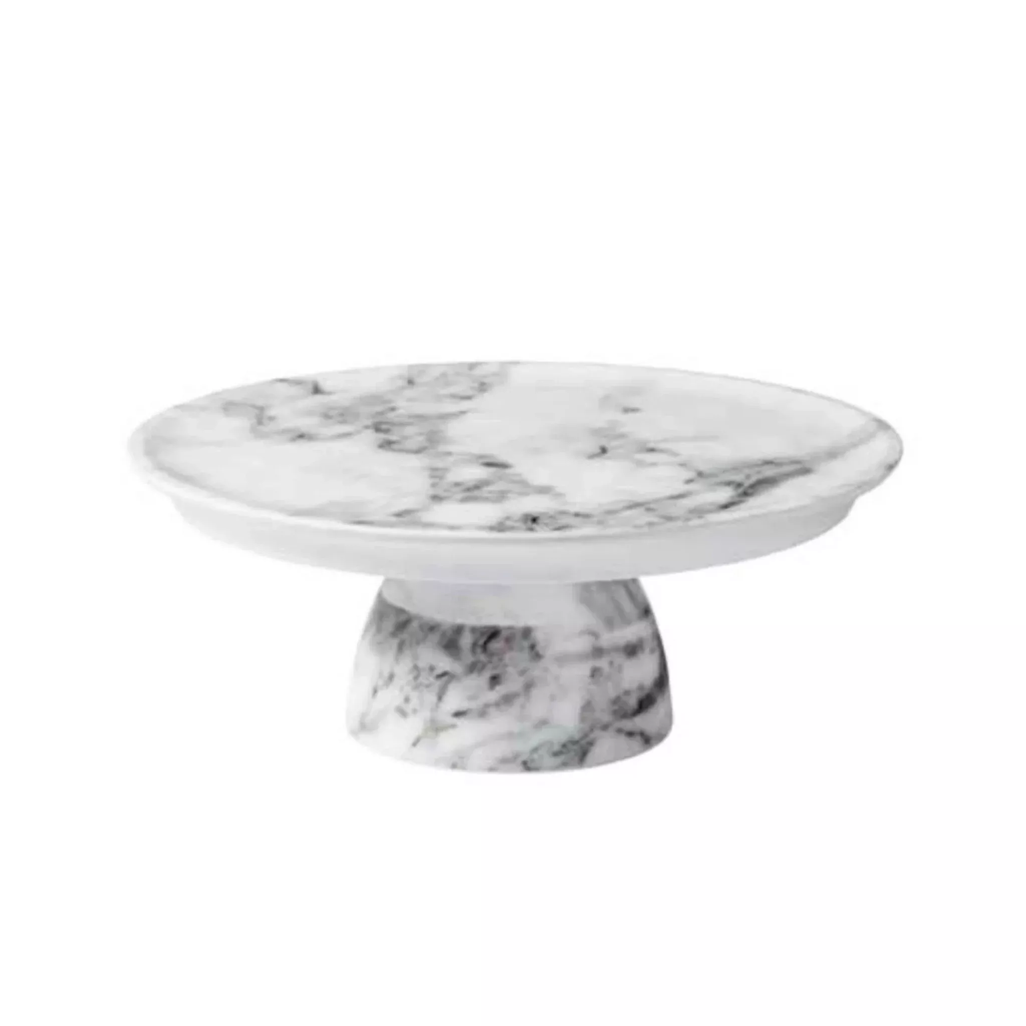 MERRITT DESIGNS WHITE MARBLE CAKE STAND